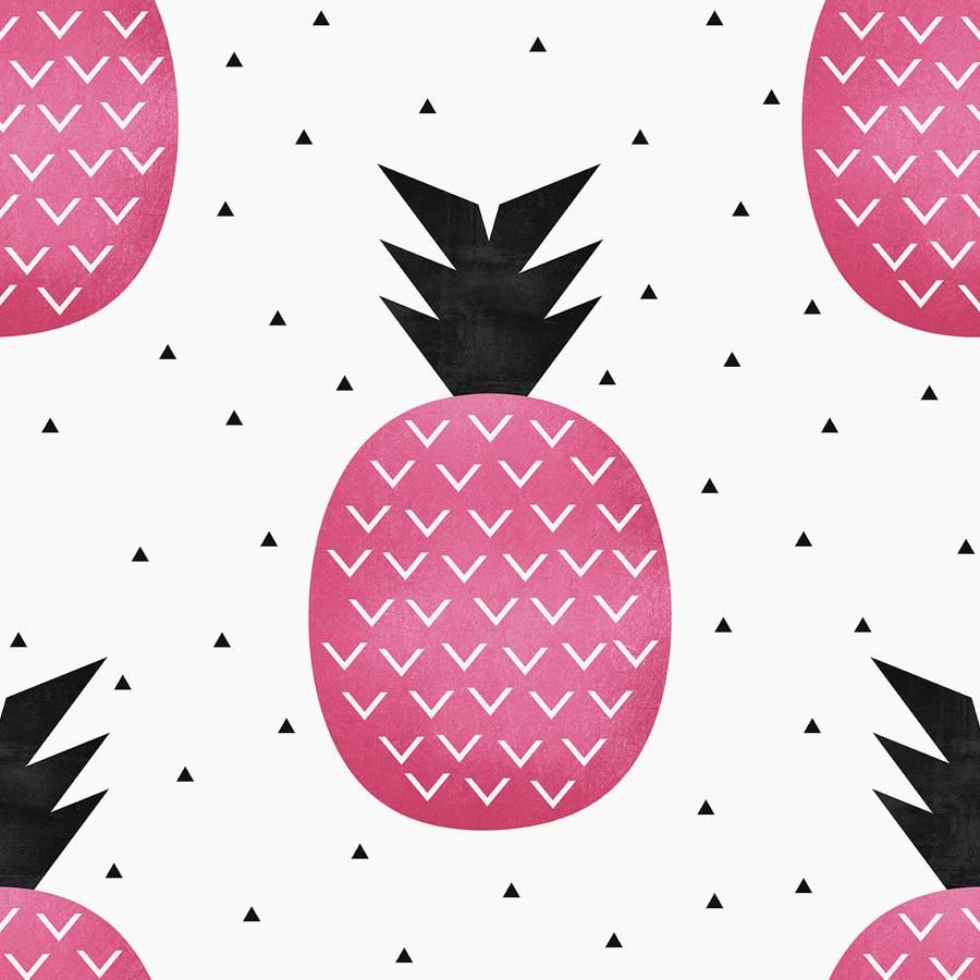 Pink Pineapple Pattern Wallpapers