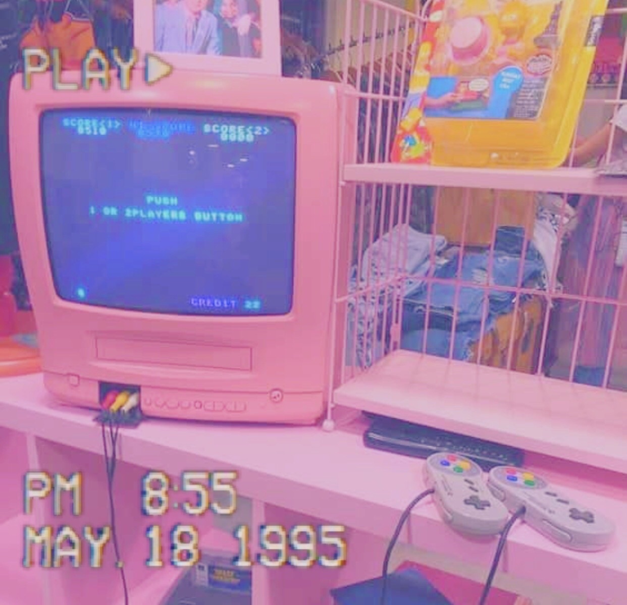 Pink Retro Gamer Girl Aesthetic Wallpapers