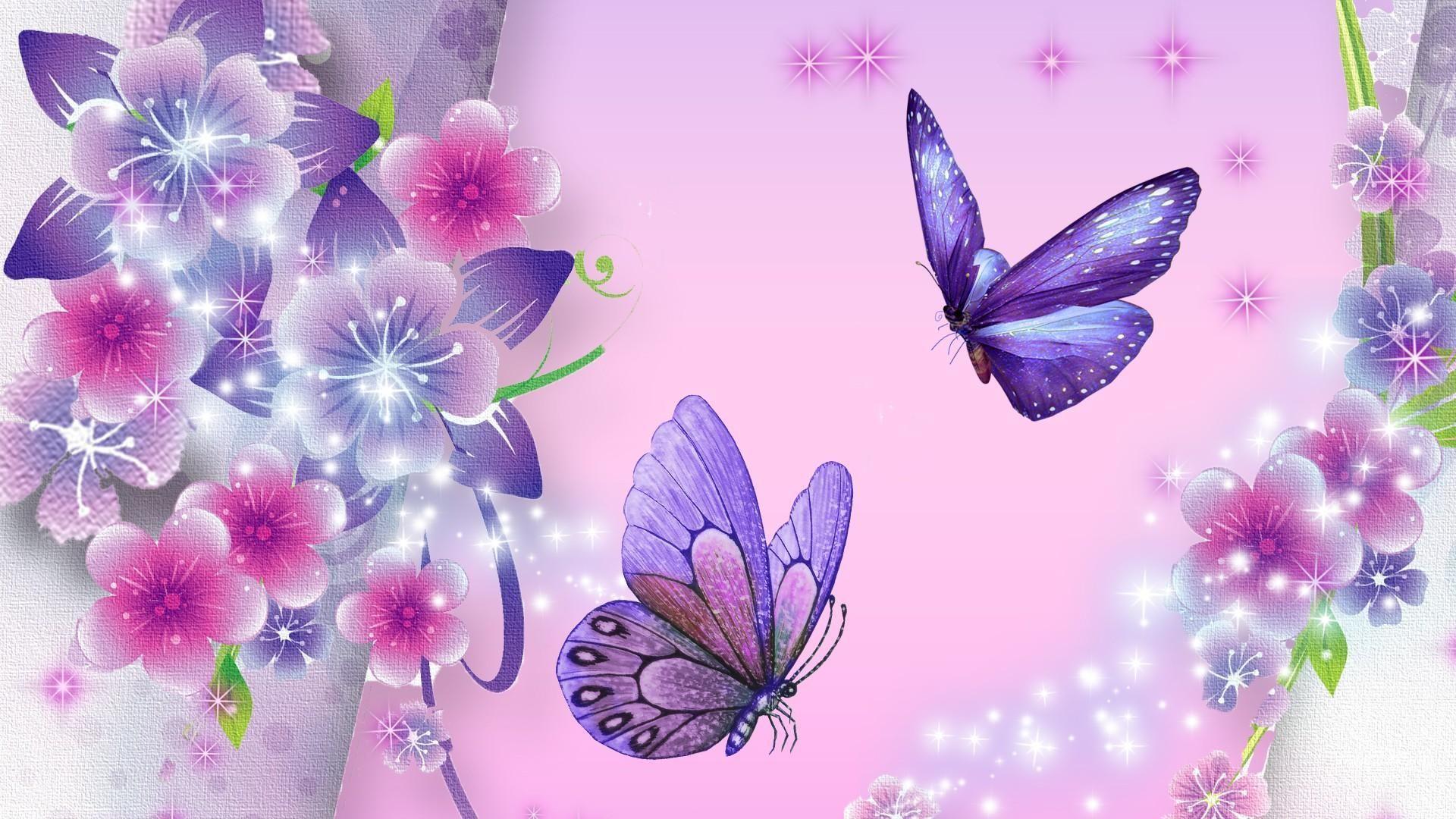 Pink Roses And Butterfly Wallpapers