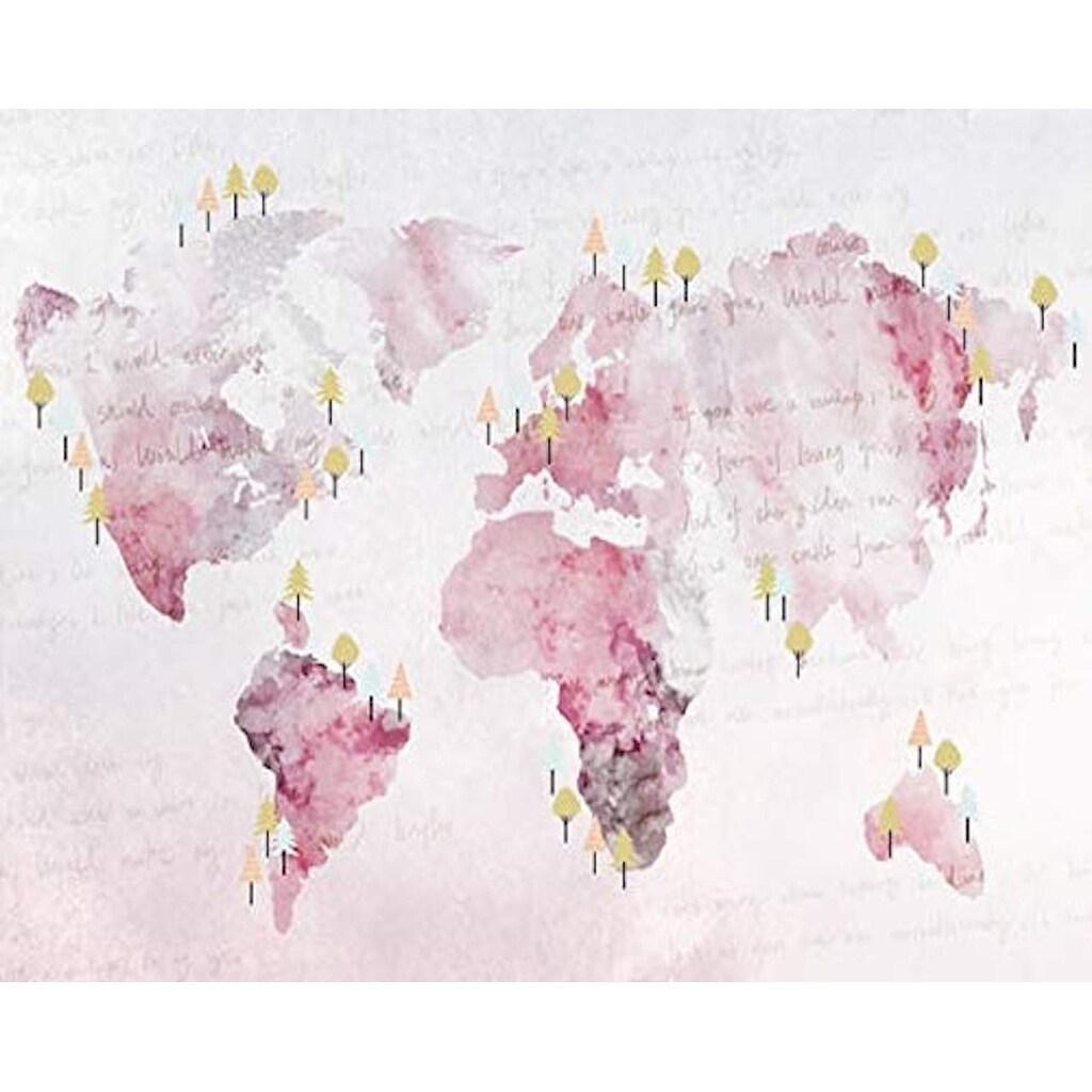 Pink World Map Wallpapers