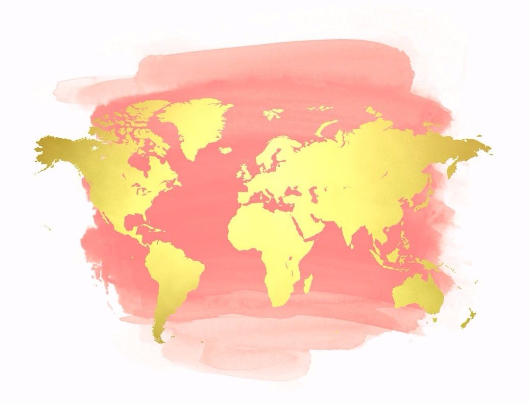 Pink World Map Wallpapers