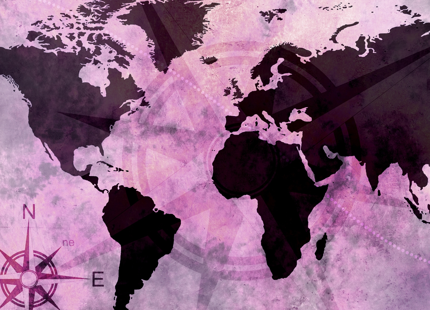 Pink World Map Wallpapers