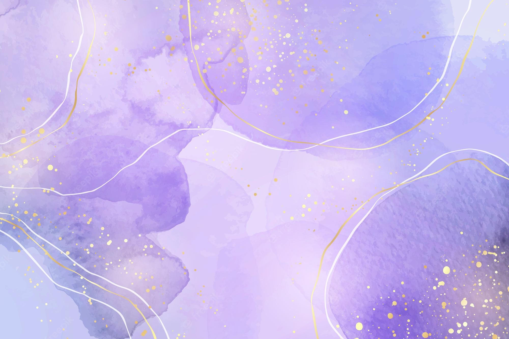 Purple And Gold Marble Background