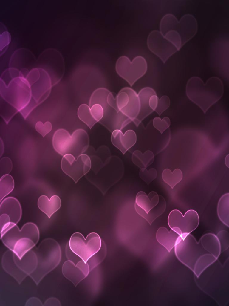Purple Heart Black Background
