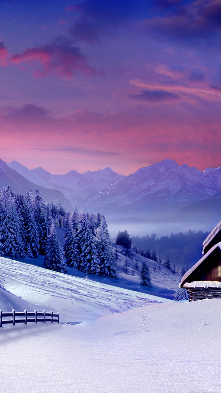 Purple Winter Background