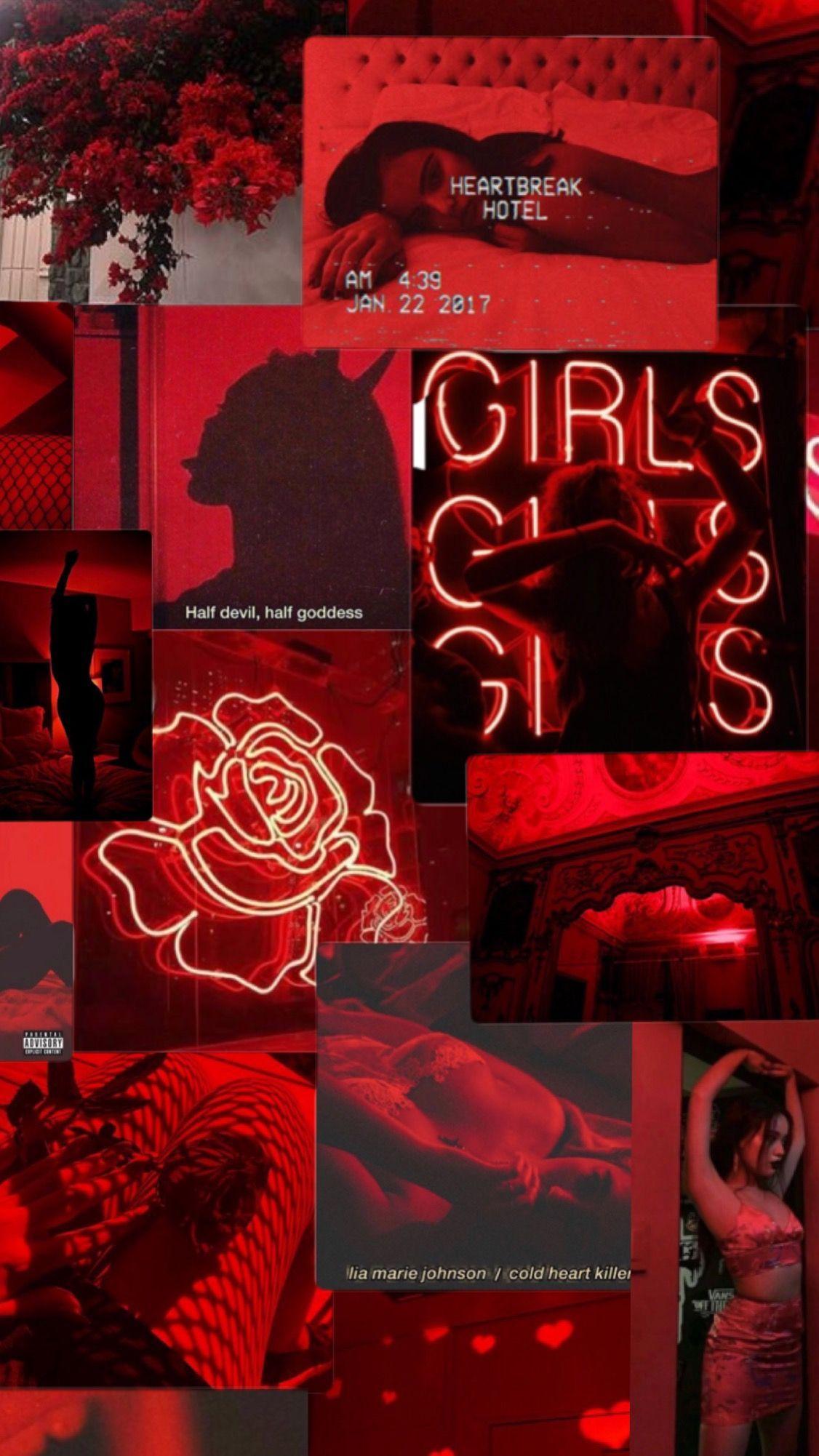 Red Aesthetic Baddie Wallpapers