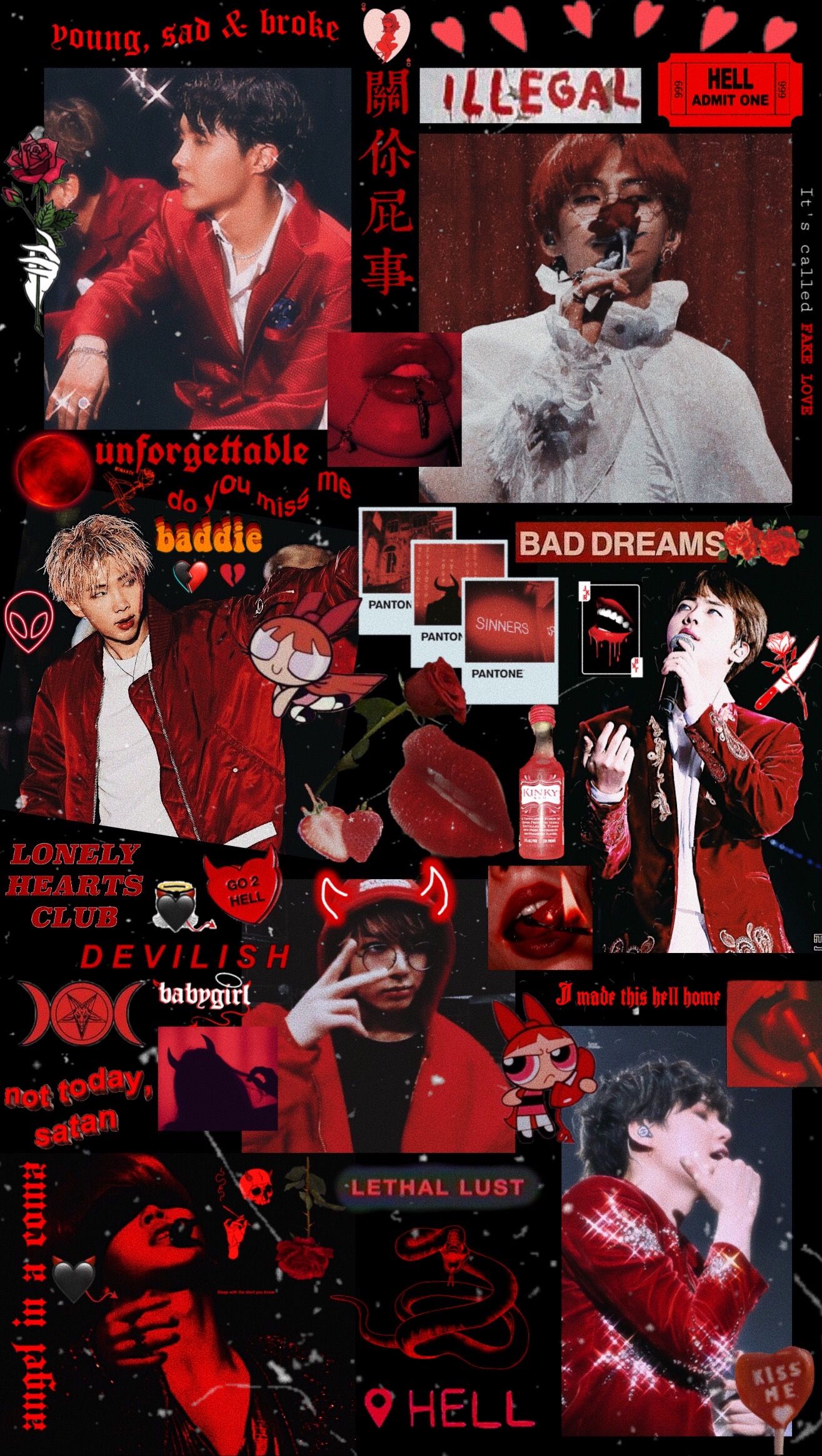 Red Aesthetic Bts Wallpapers