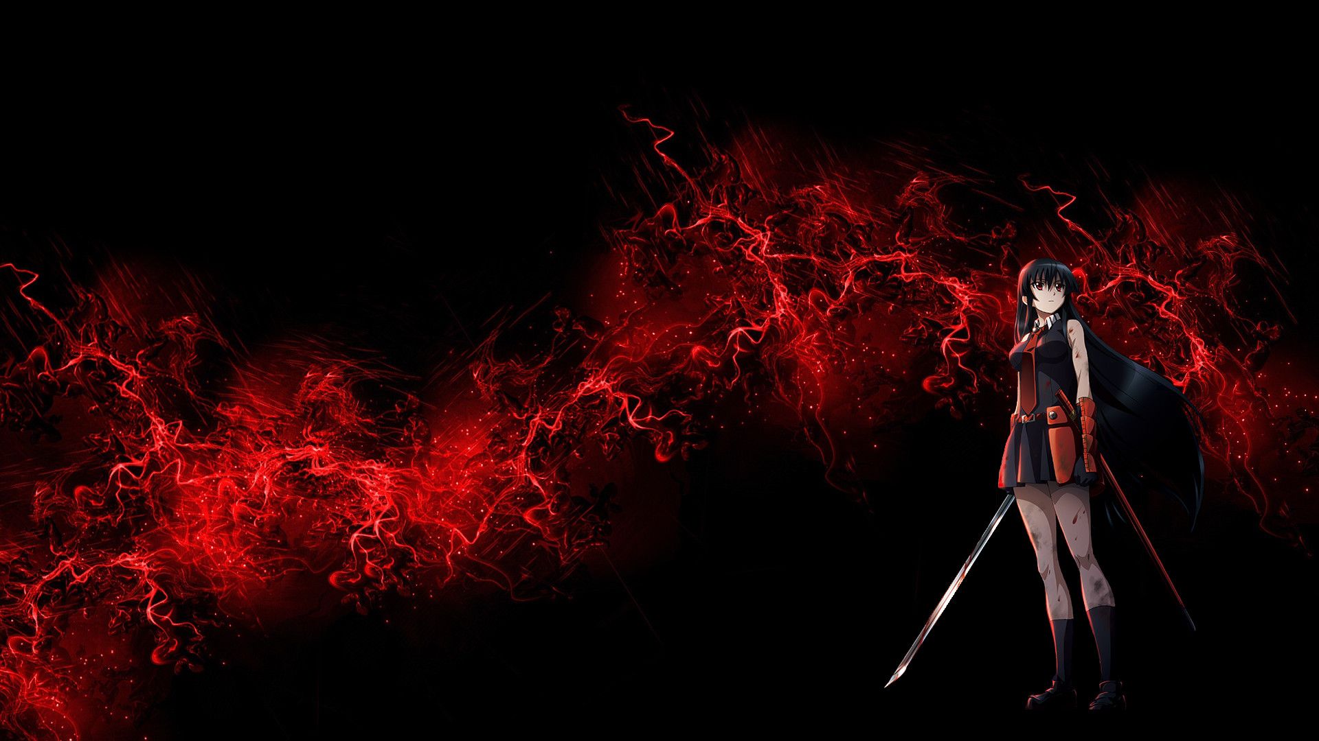 Red And Black Anime Artwork Wallpapers