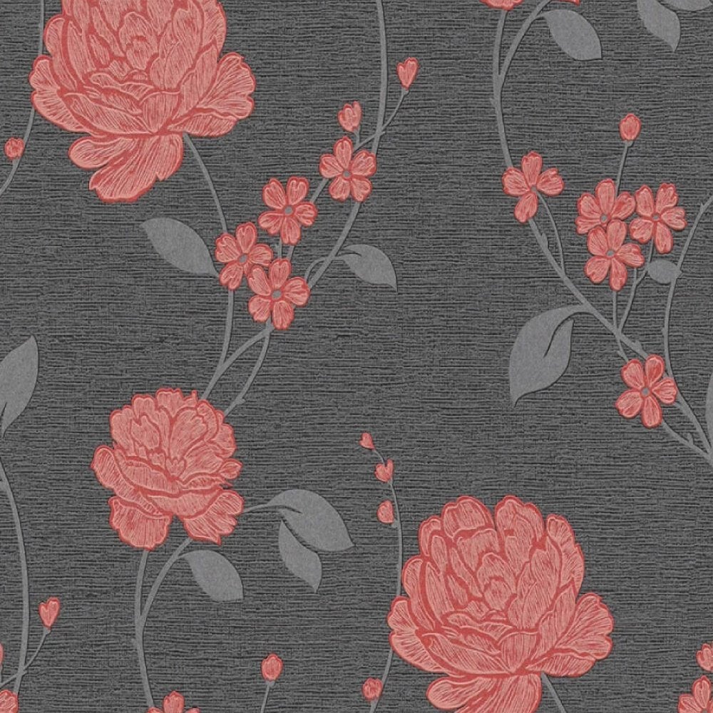 Red And Black Floral Wallpapers