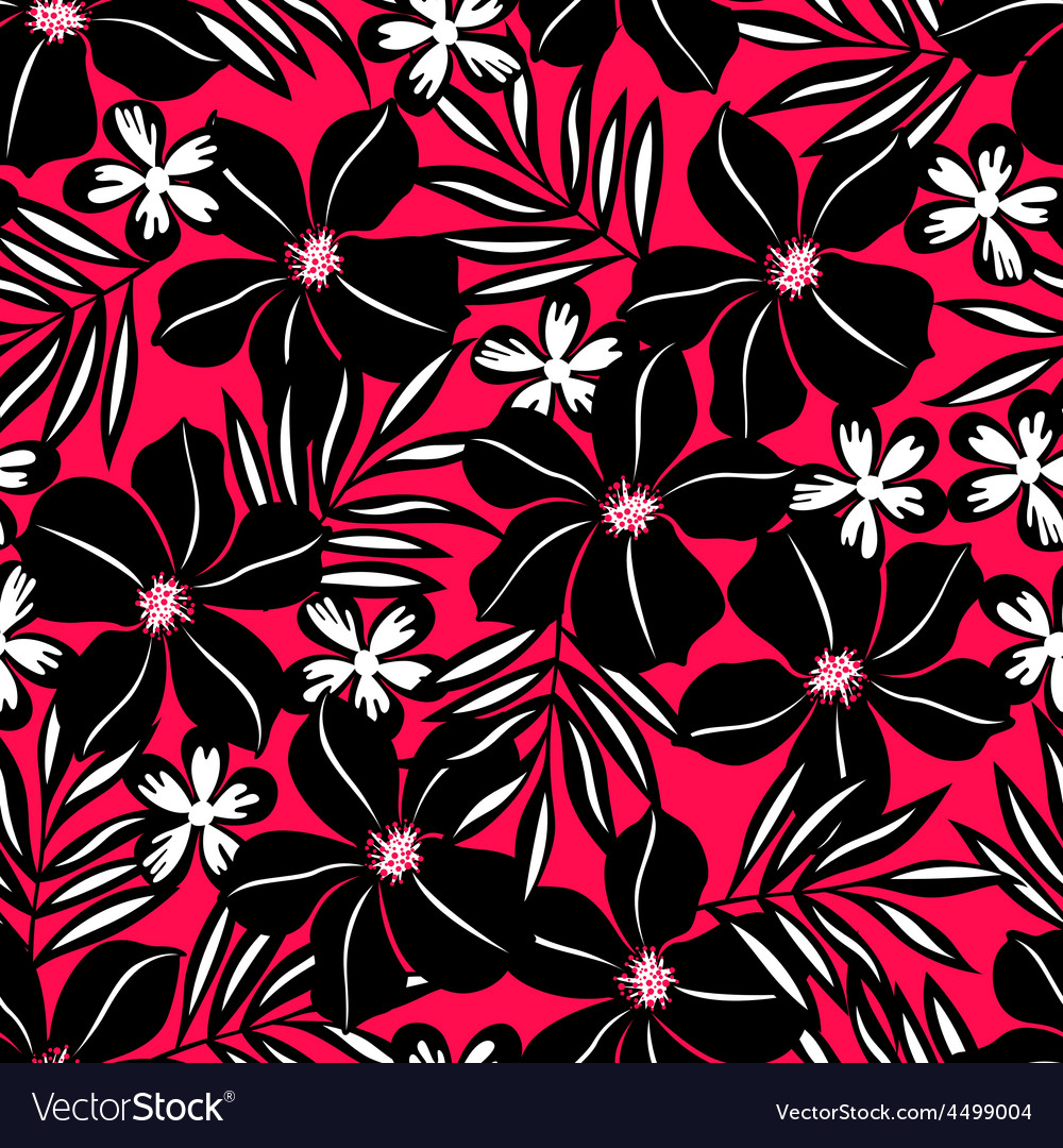 Red And Black Floral Wallpapers