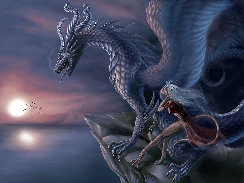 Red And Blue Dragon Wallpapers