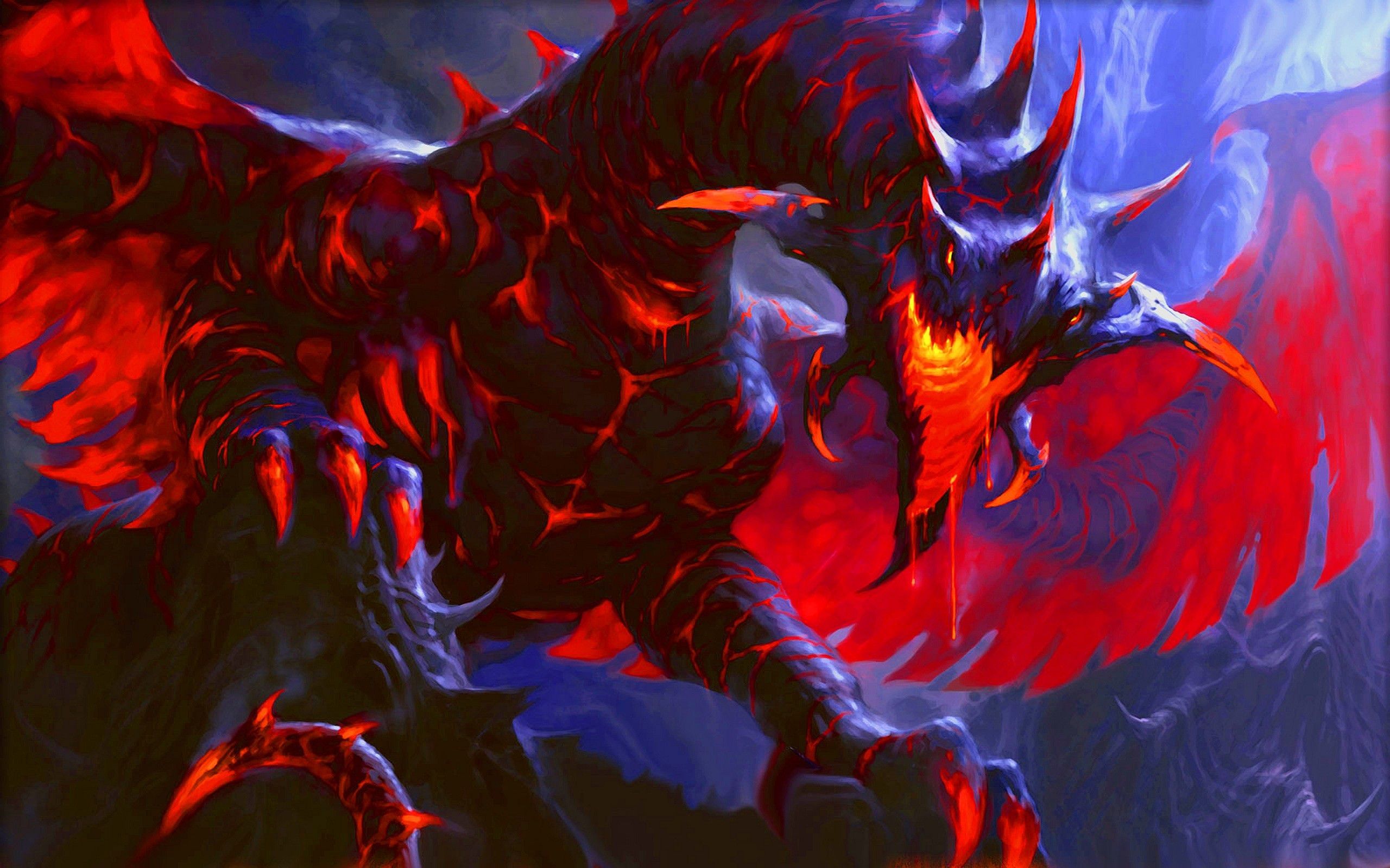 Red And Blue Dragon Wallpapers