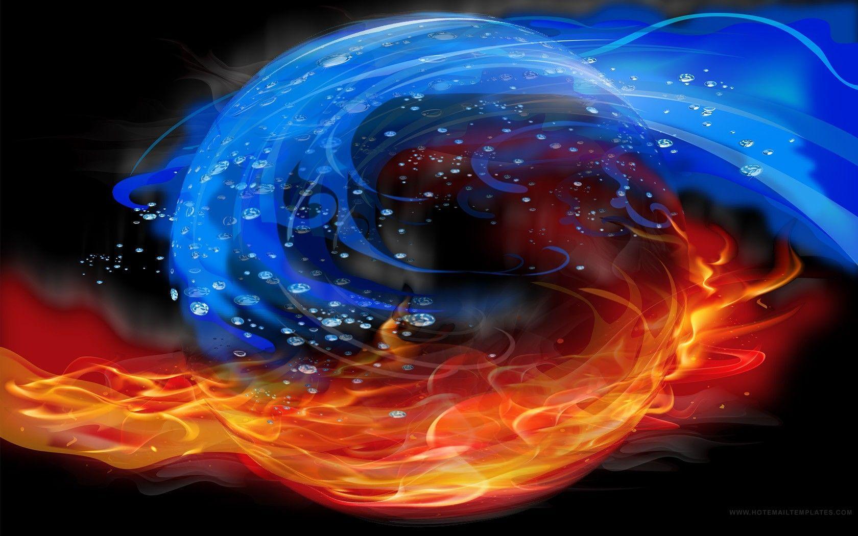 Red And Blue Fire Wallpapers