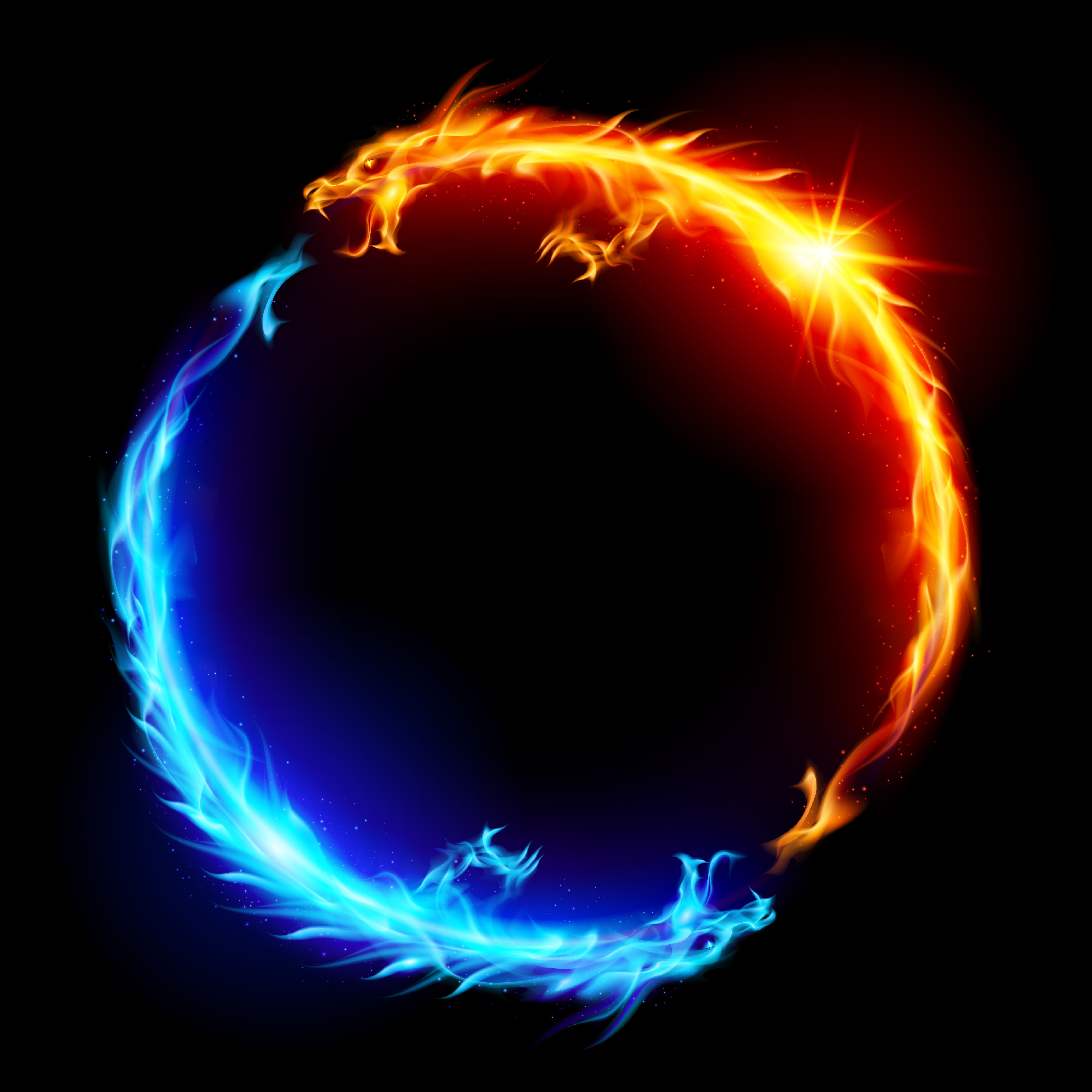 Red And Blue Fire Wallpapers