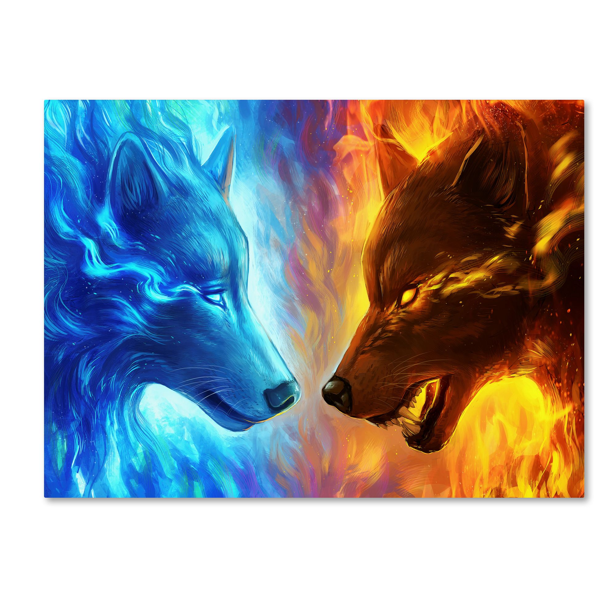 Red And Blue Wolf Wallpapers