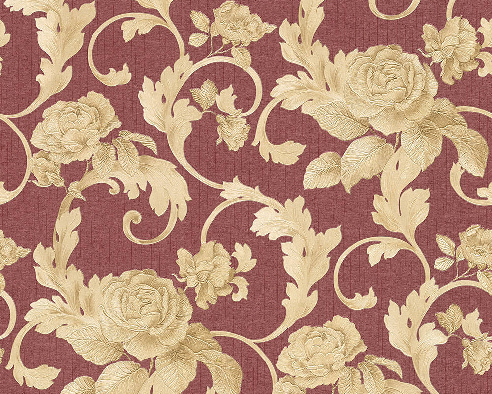 Red And Gold Floral Wallpapers