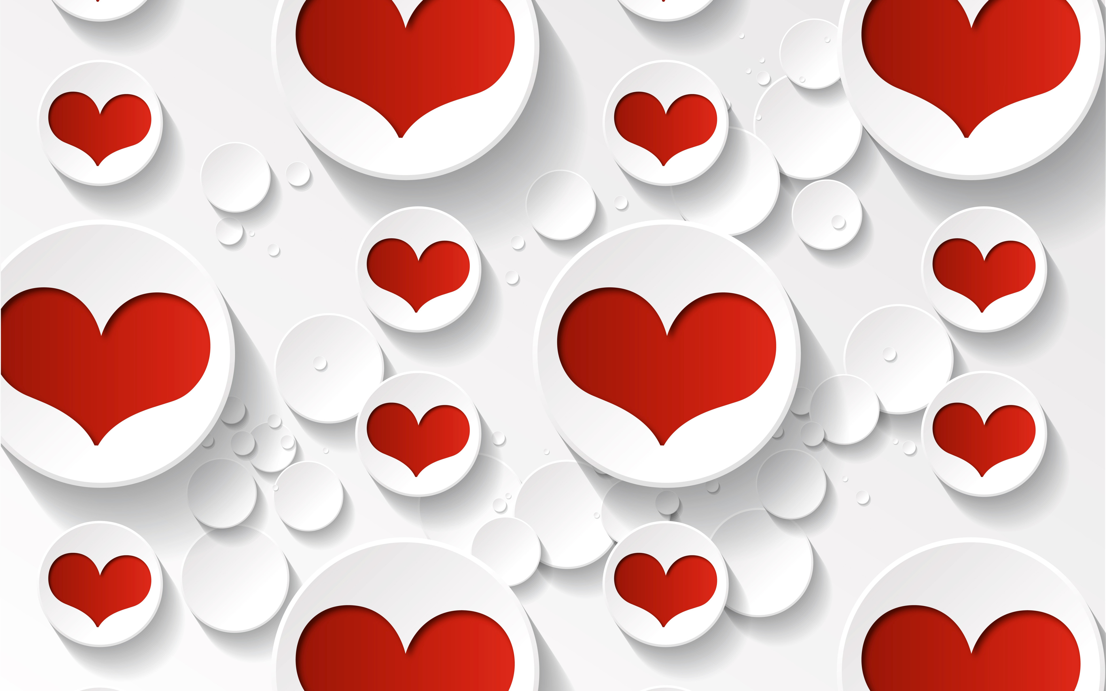 Red And White Heart Wallpapers