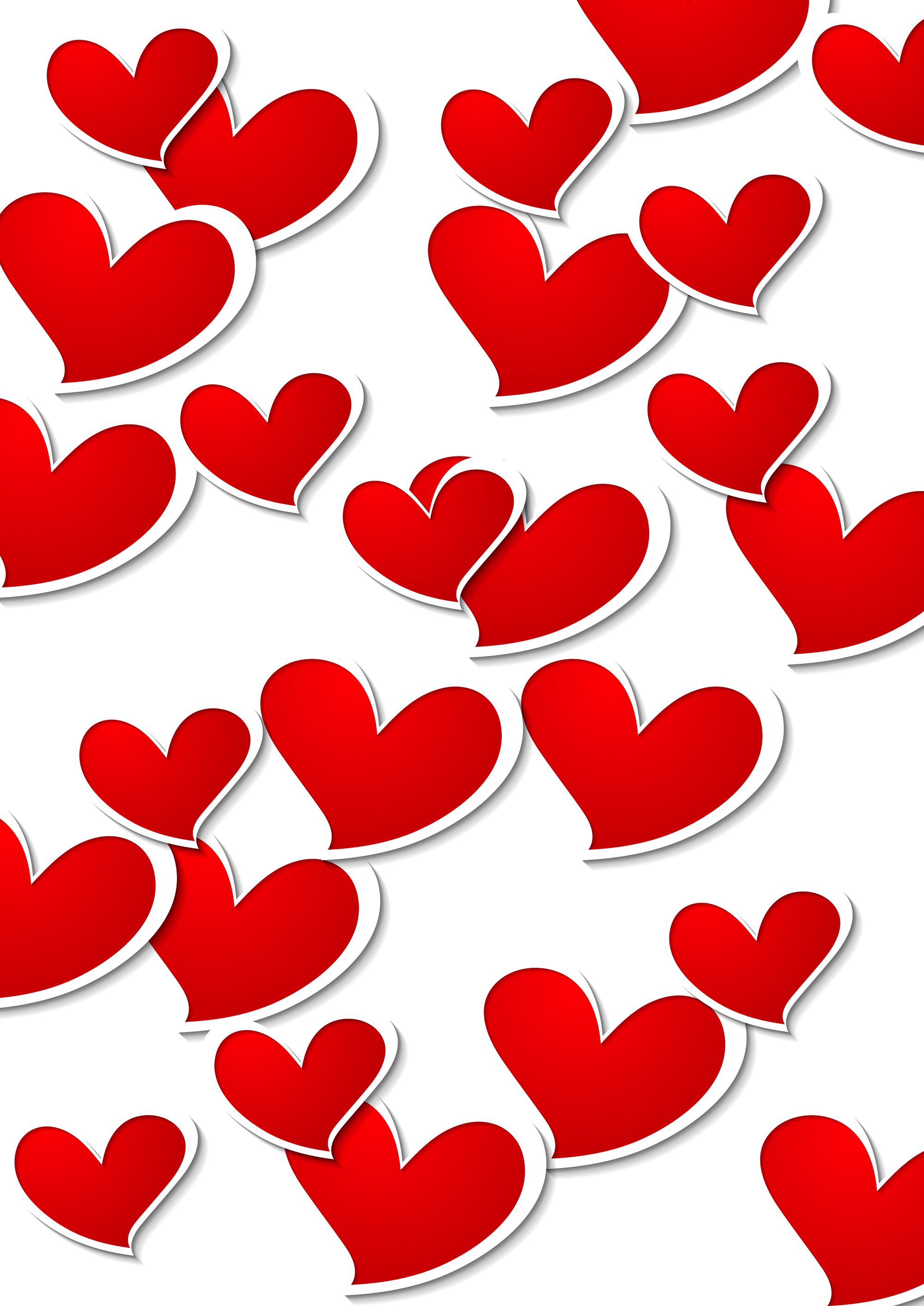 Red And White Heart Wallpapers