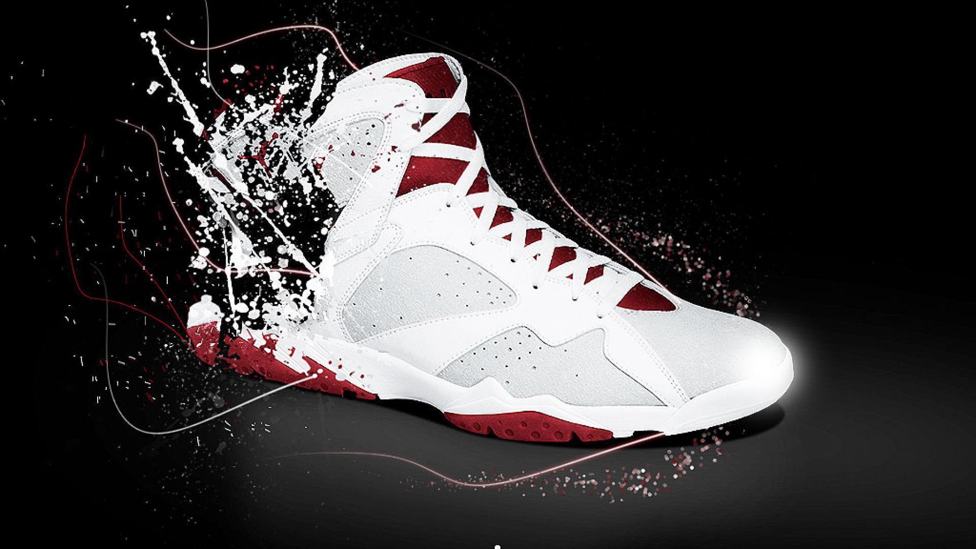 Red And White Jordan Shoes Wallpapers