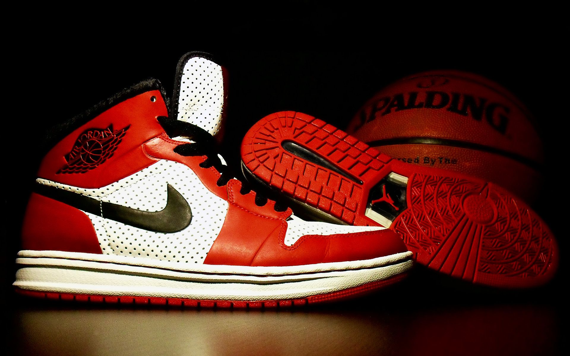 Red And White Jordan Shoes Wallpapers