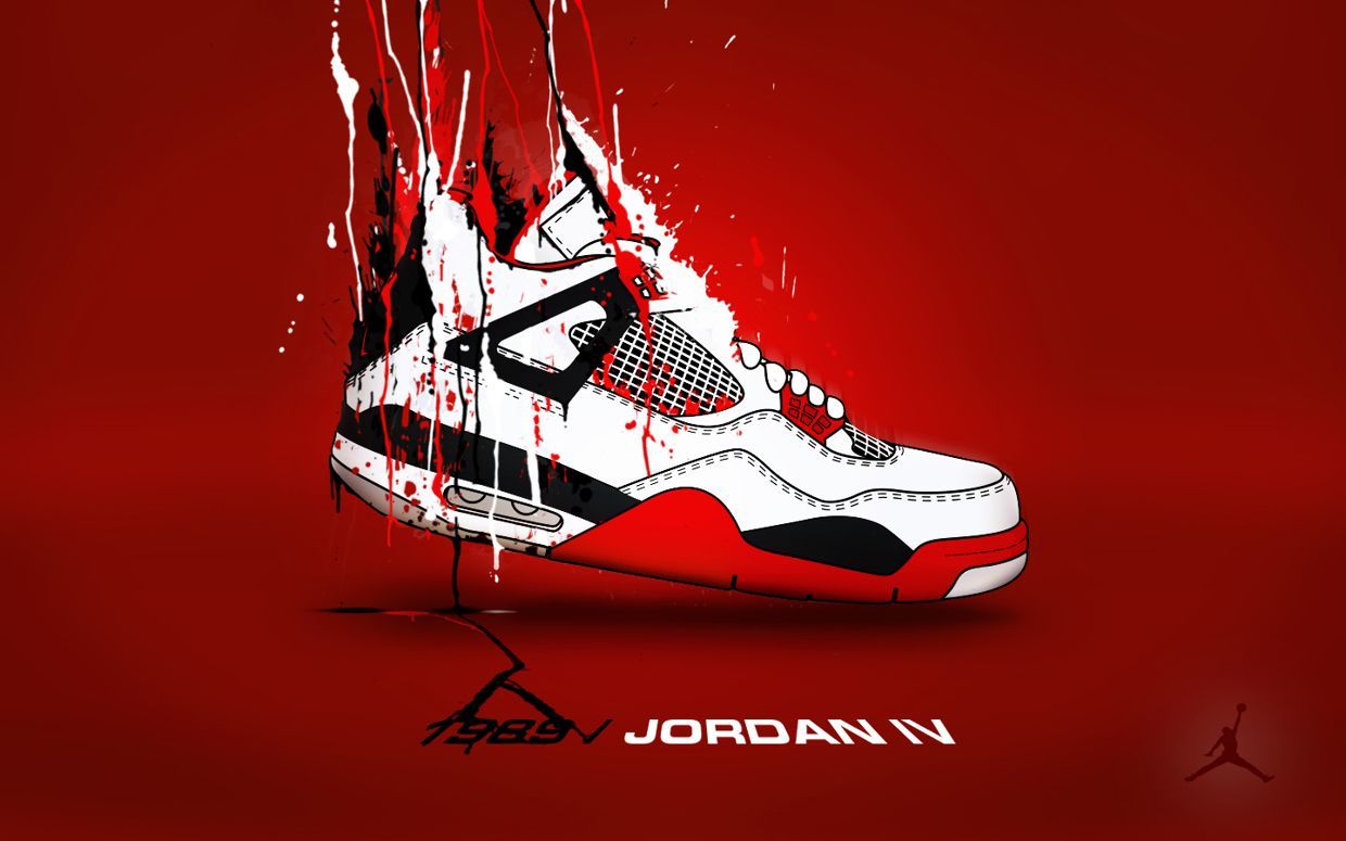 Red And White Jordan Shoes Wallpapers