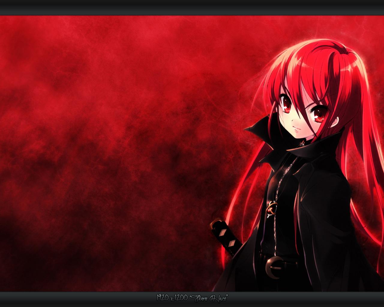 Red Anime Girl 4K Wallpapers