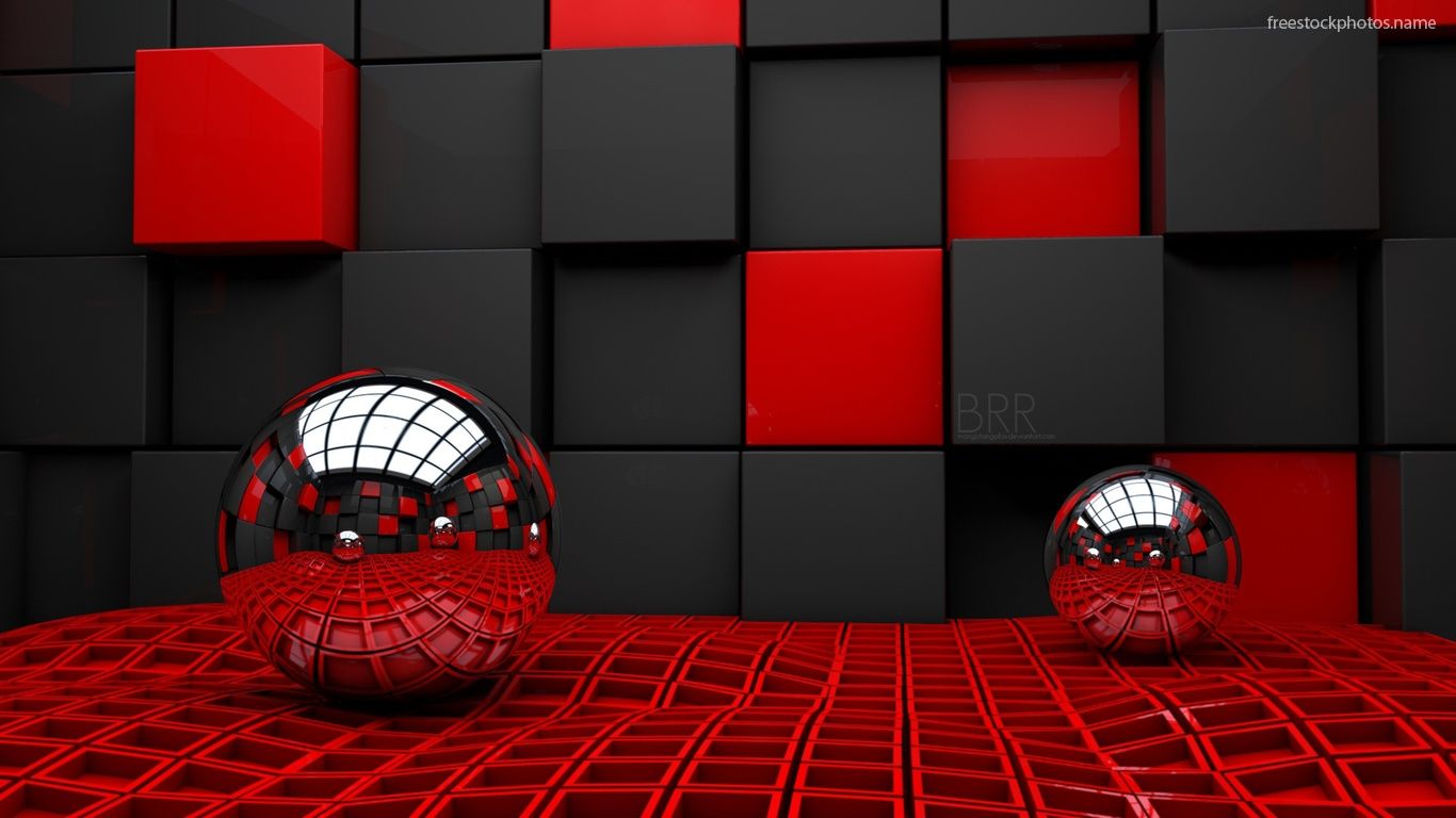 Red Black Geometric Wallpapers