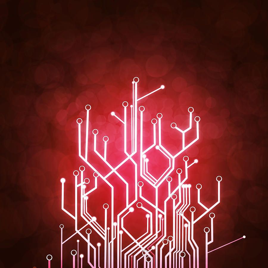 Red Circuit Board Wallpapers