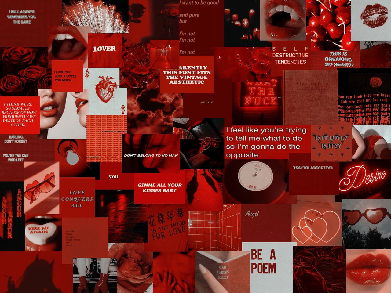 Red Cute Aesthetic Wallpapers