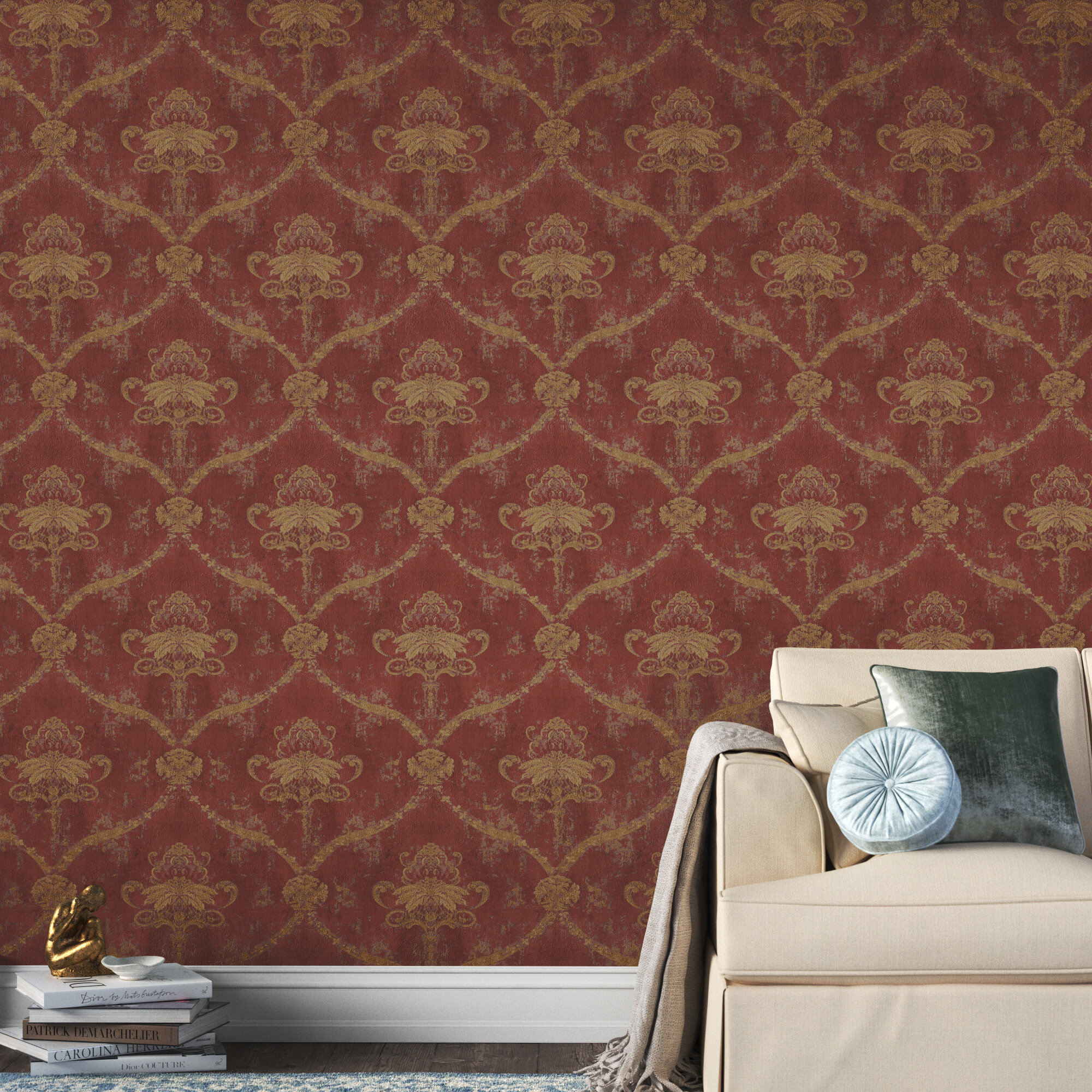 Red Damask Wallpapers