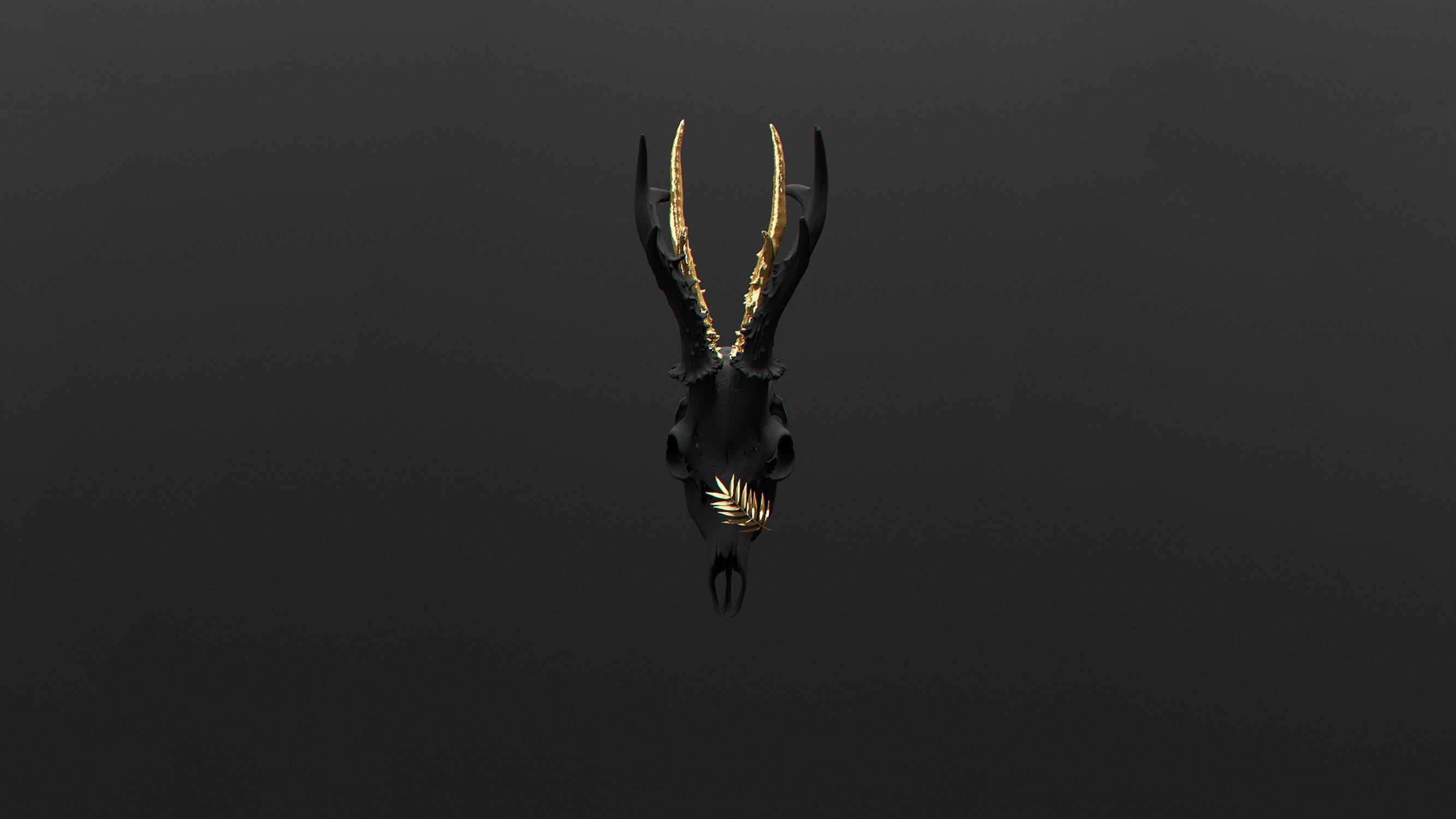 Red Deer Skull Wallpapers