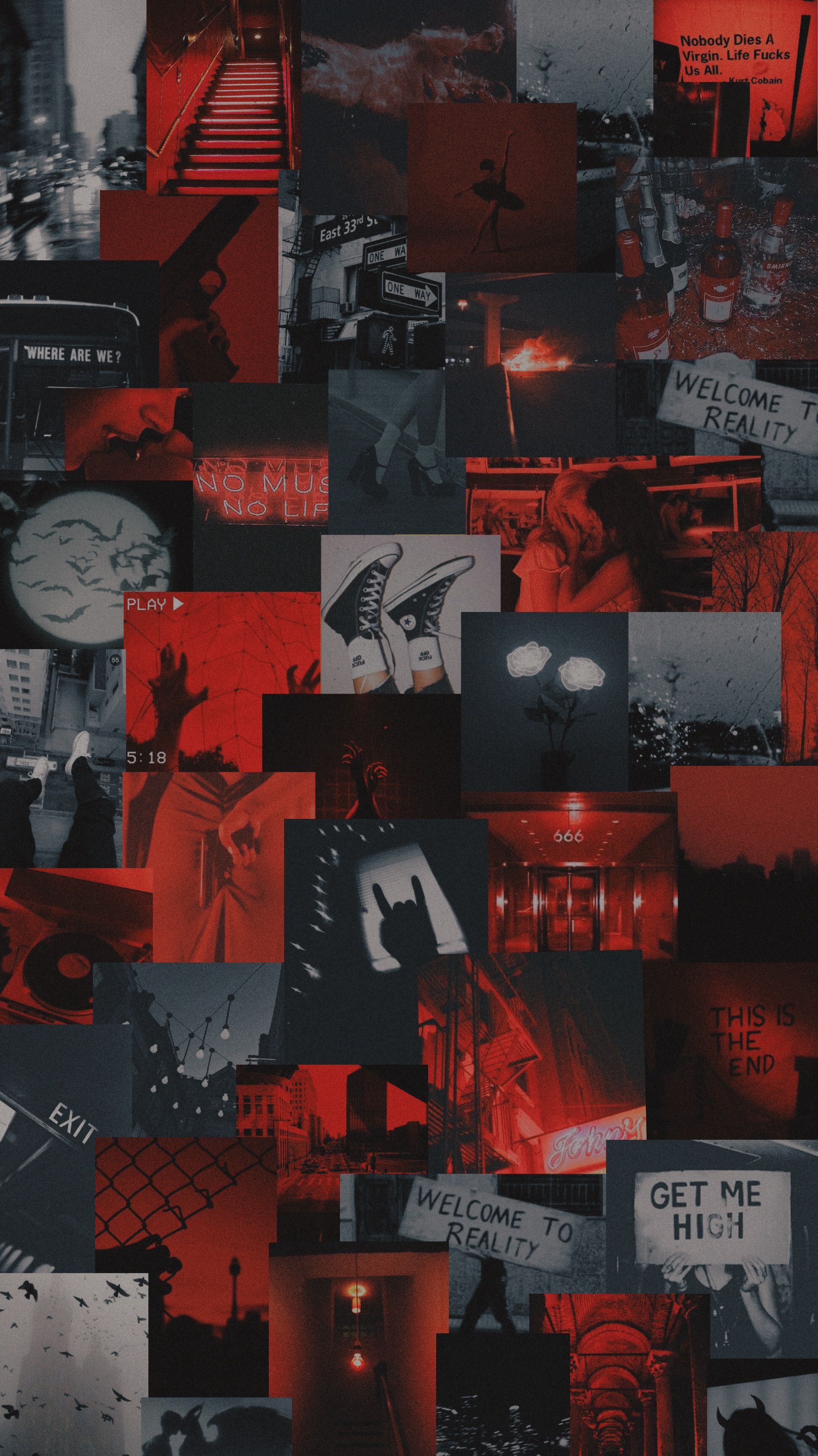 Red Grunge Aesthetic Wallpapers