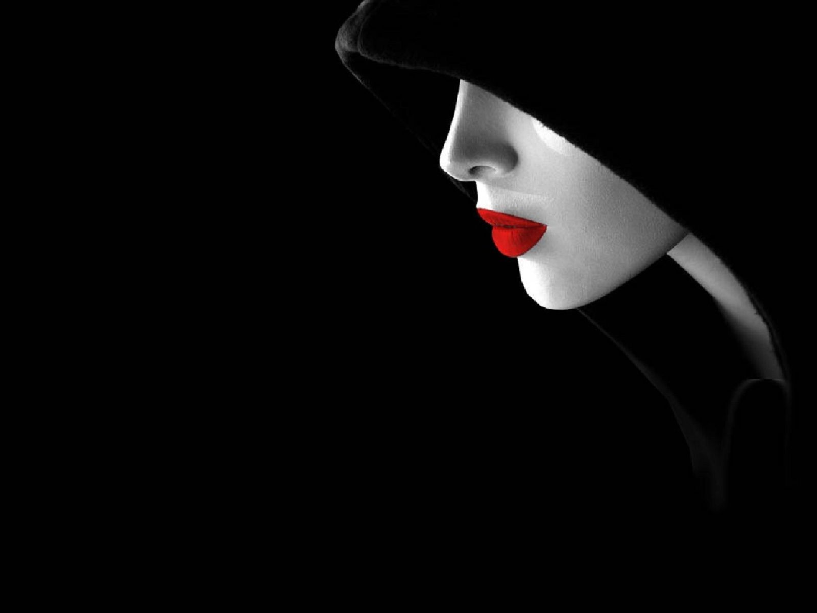 Red Lip Girl Wallpapers