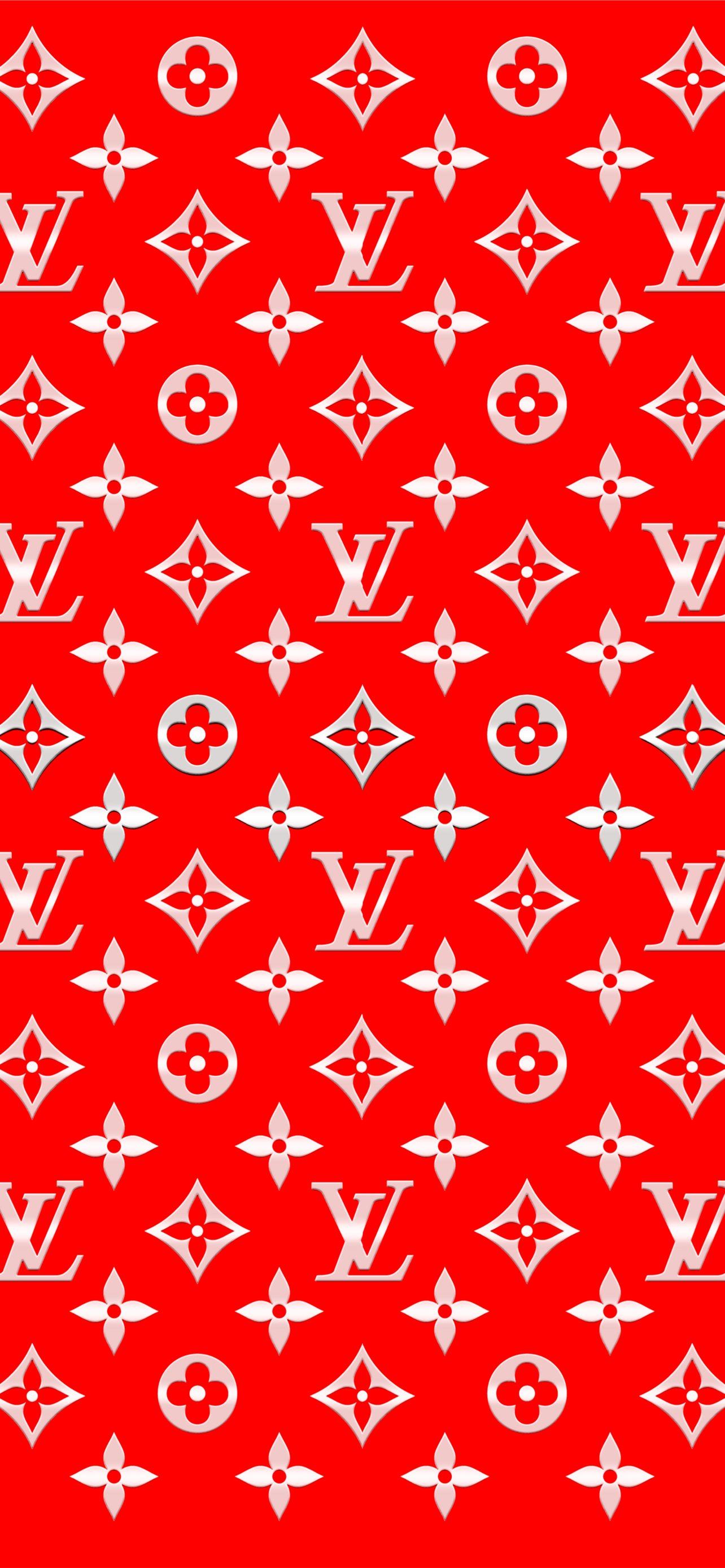 Red Louis Vuitton Supreme Wallpapers