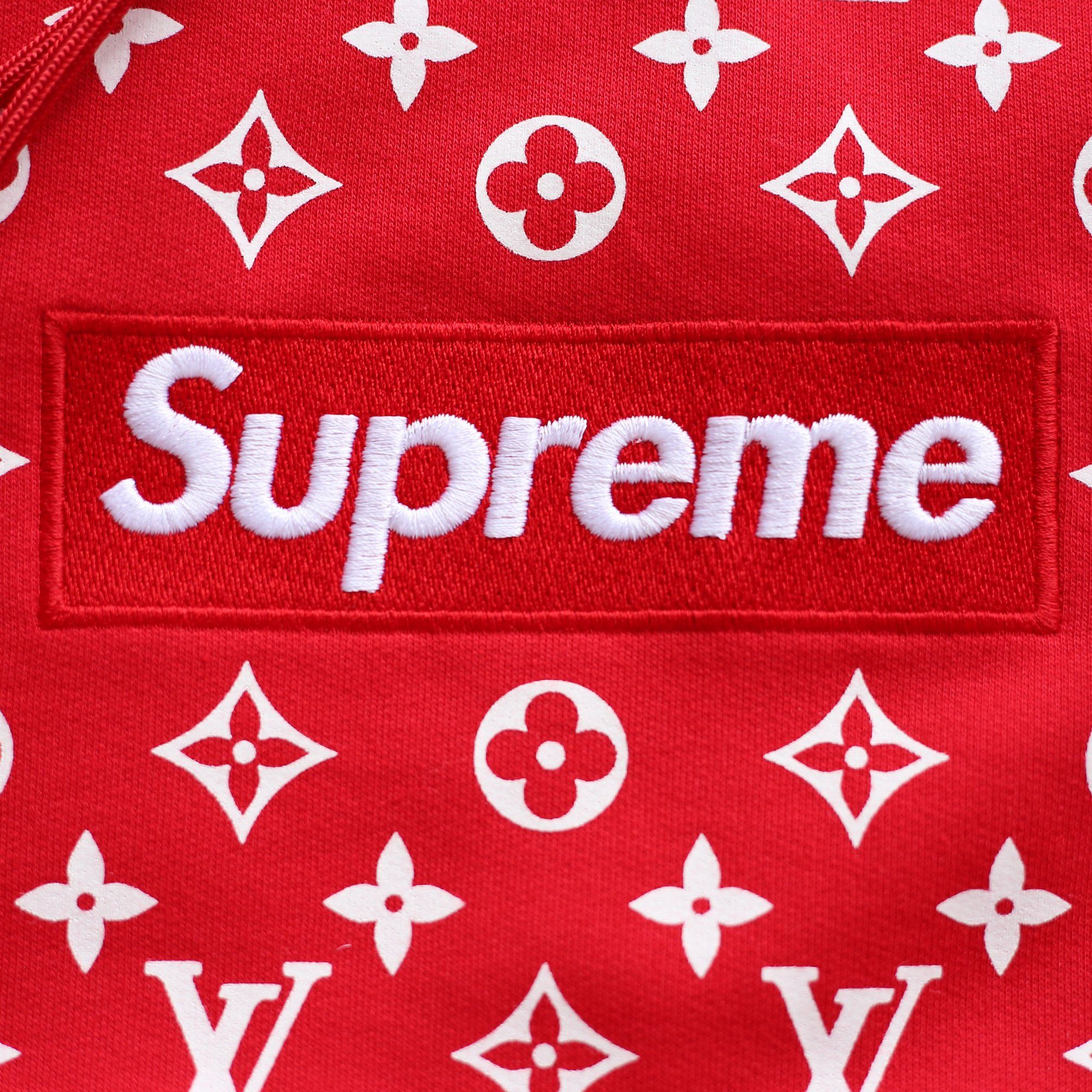 Red Louis Vuitton Supreme Wallpapers