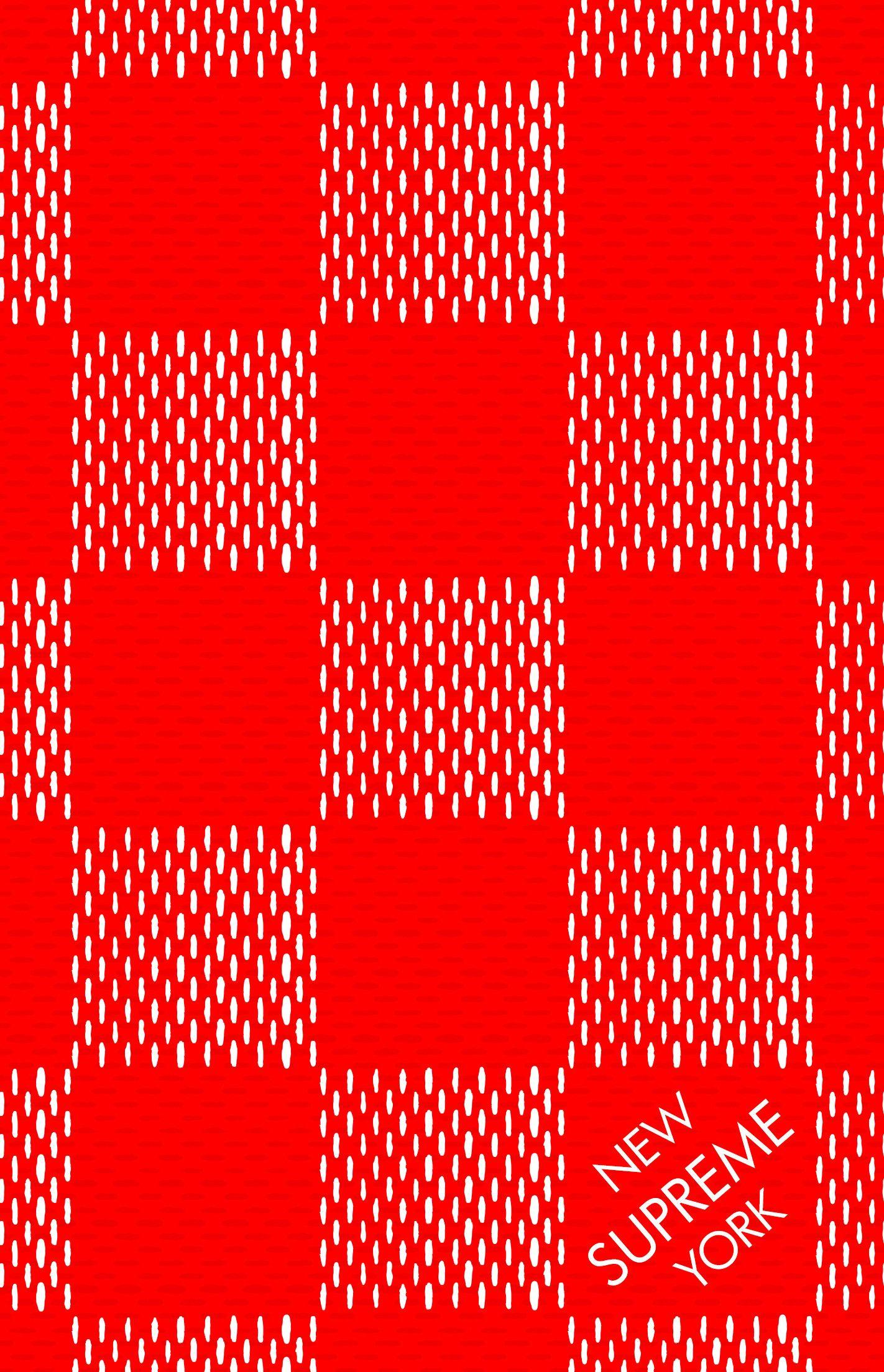 Red Louis Vuitton Supreme Wallpapers