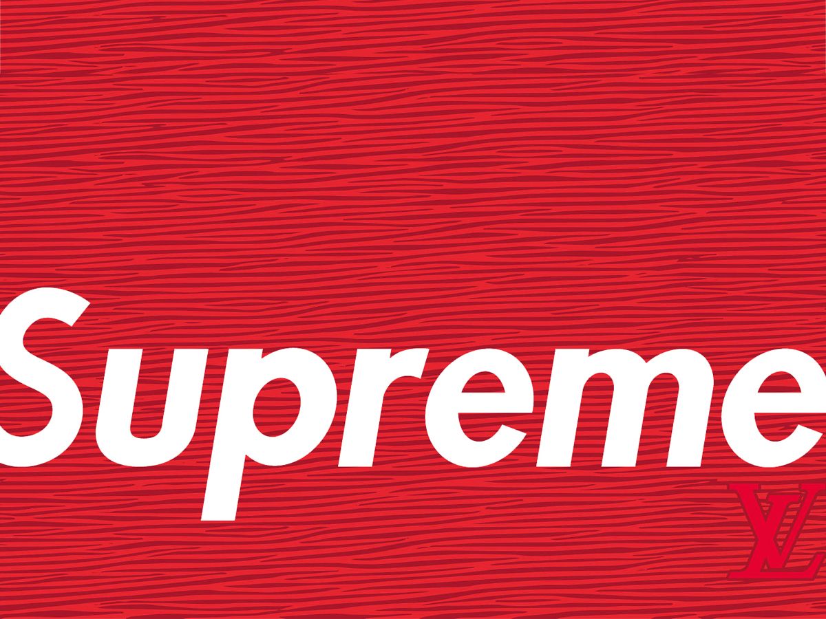 Red Louis Vuitton Supreme Wallpapers