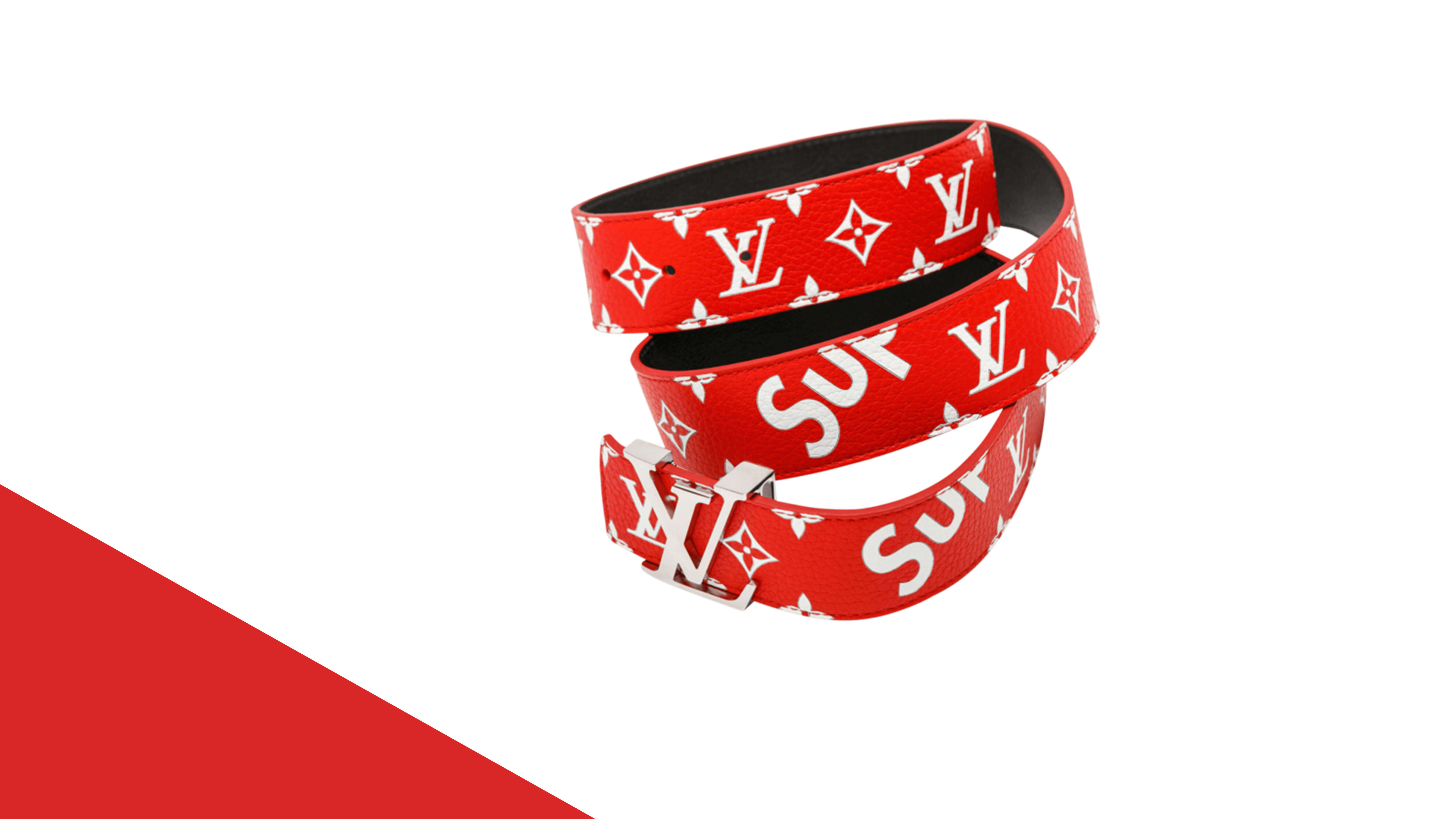 Red Louis Vuitton Supreme Wallpapers