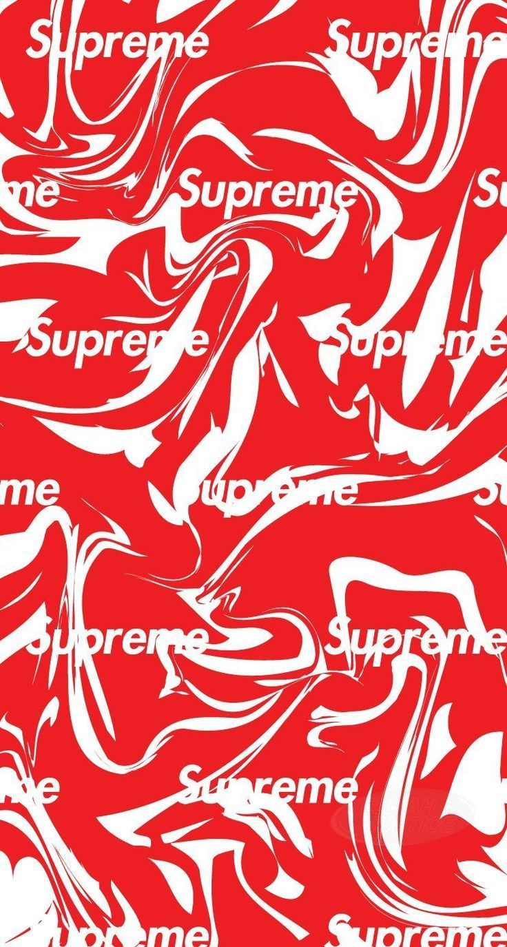 Red Louis Vuitton Supreme Wallpapers