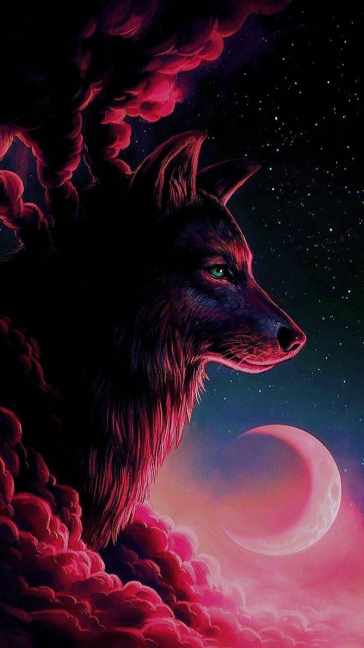 Red Moon Wolf Wallpapers