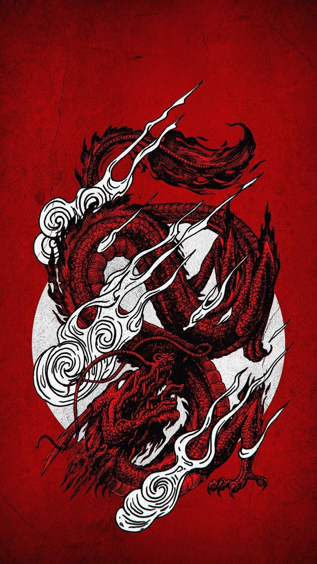 Red Neon Dragon Wallpapers