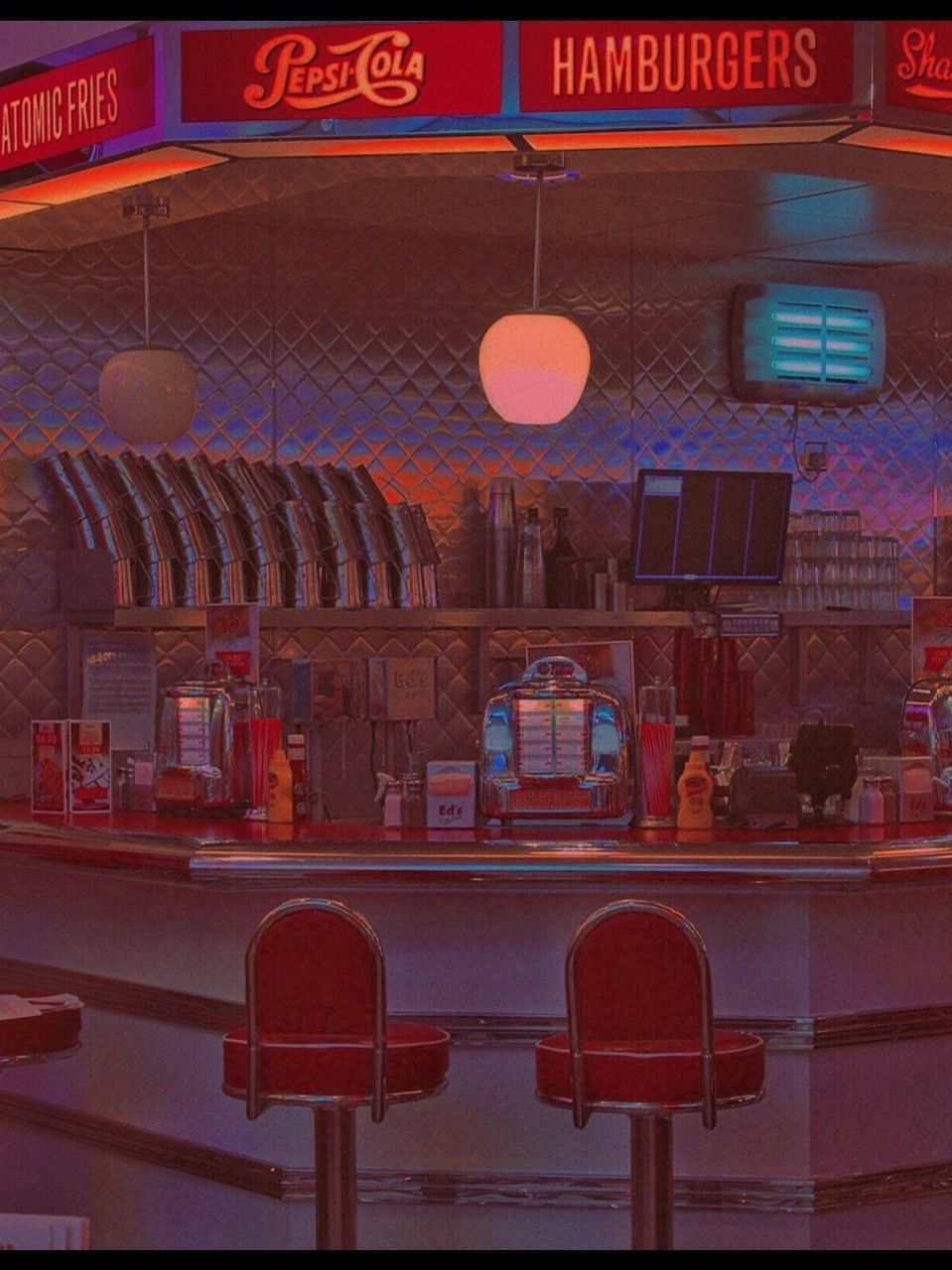 Red Retro 80S Aesthetic Wallpapers