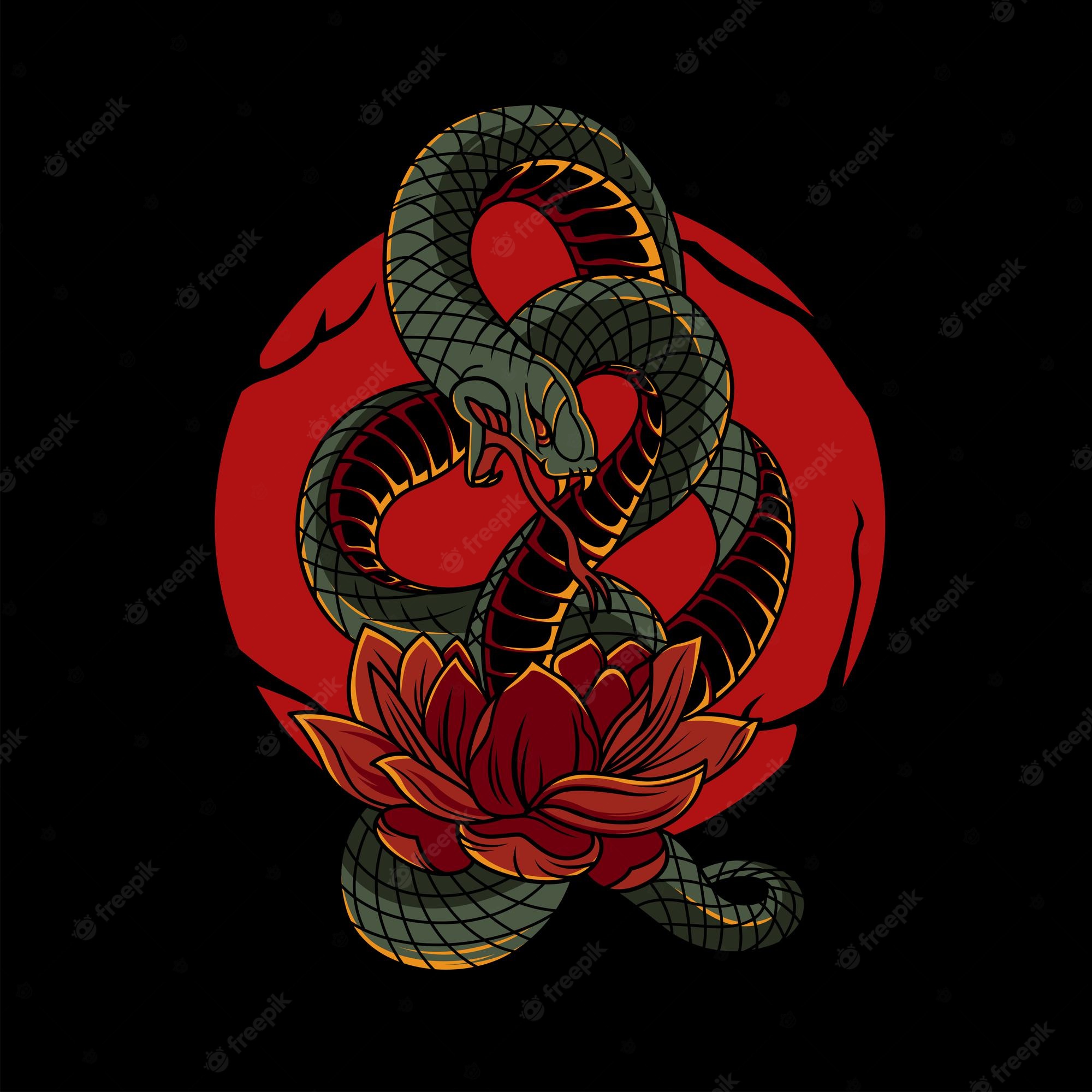 Red Snake Aesthetics Wallpapers