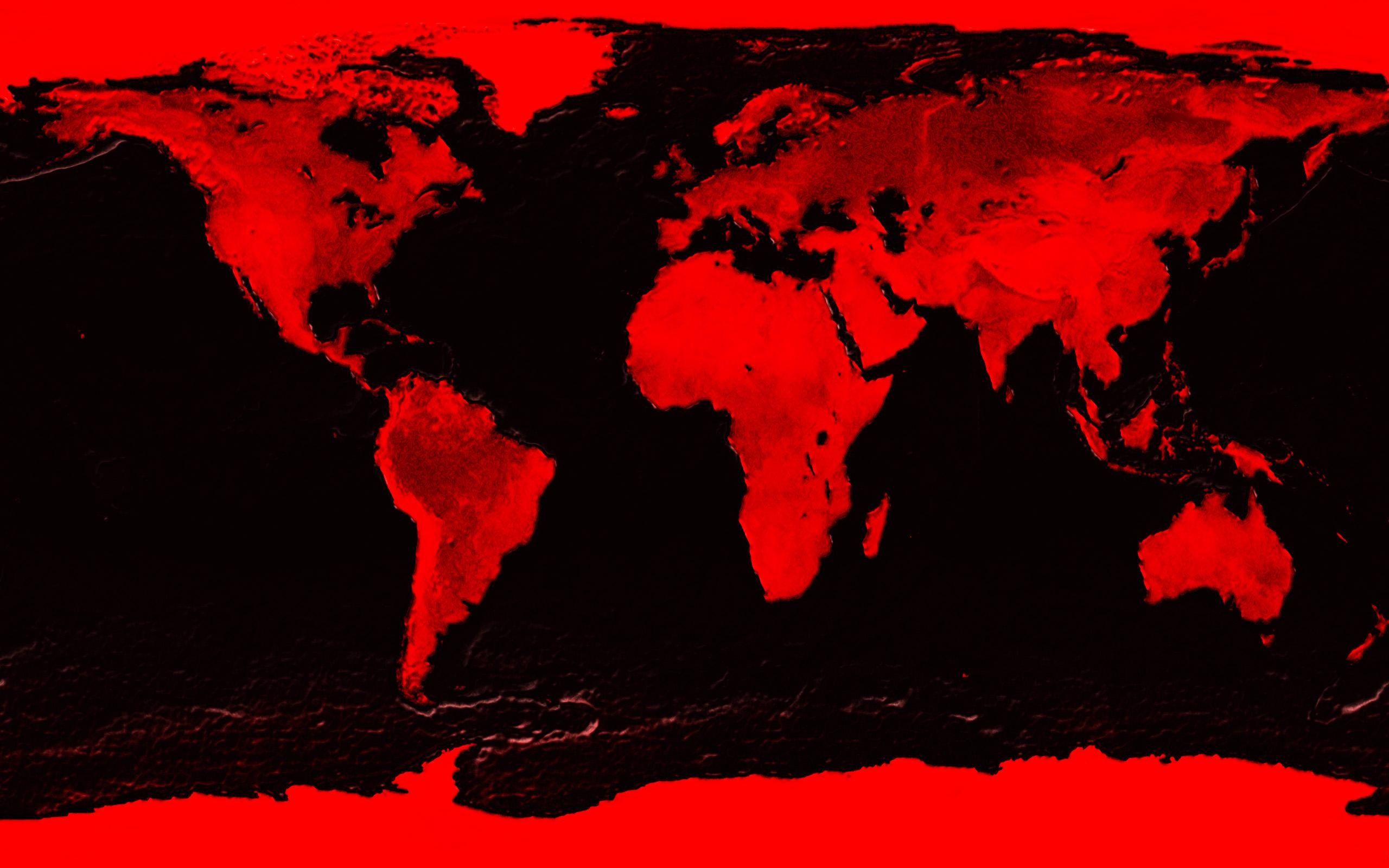 Red World Map Wallpapers