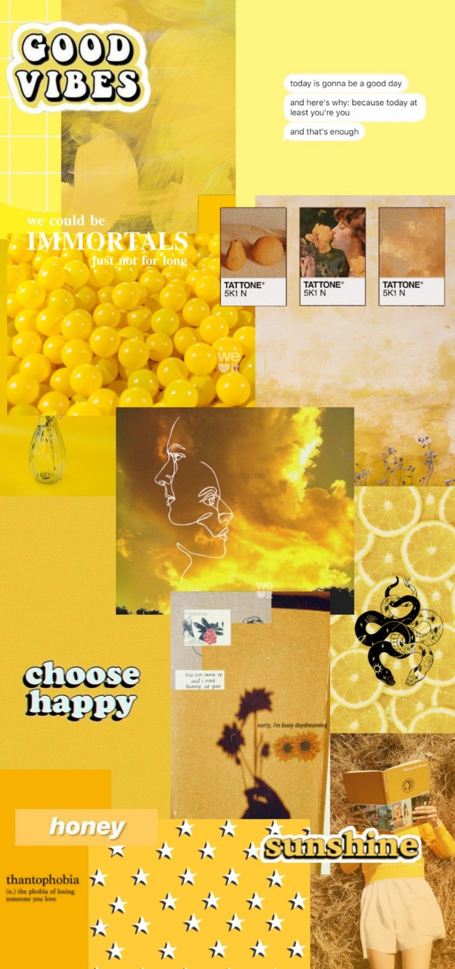 Yellow Aesthetic Photo Collage Wallpapers - Most Popular Yellow 