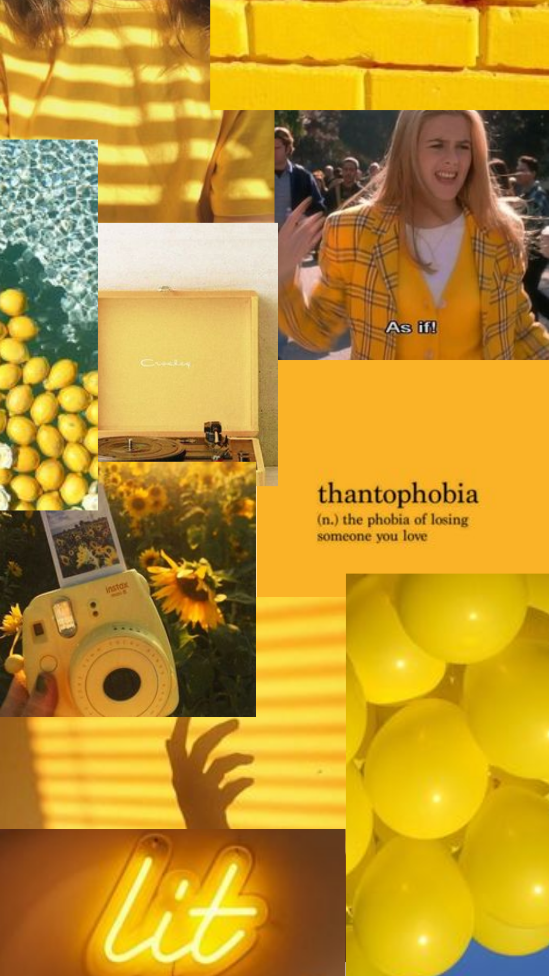 Yellow Aesthetic Photo Collage Wallpapers