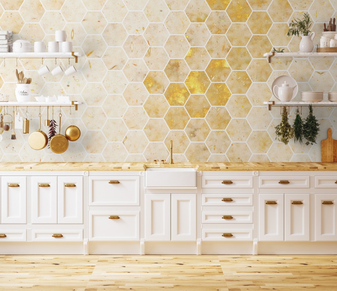 Yellow And White Geometric Wallpapers