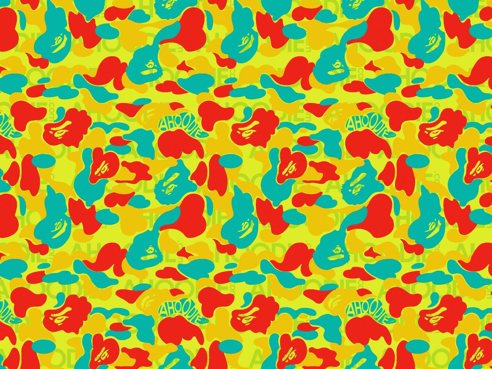 Yellow Bape Camo Wallpapers