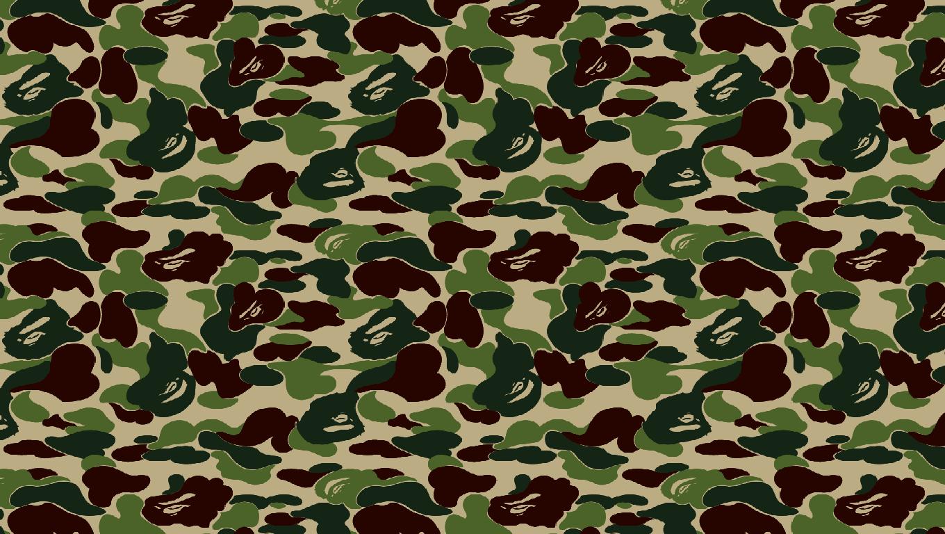 Yellow Bape Camo Wallpapers