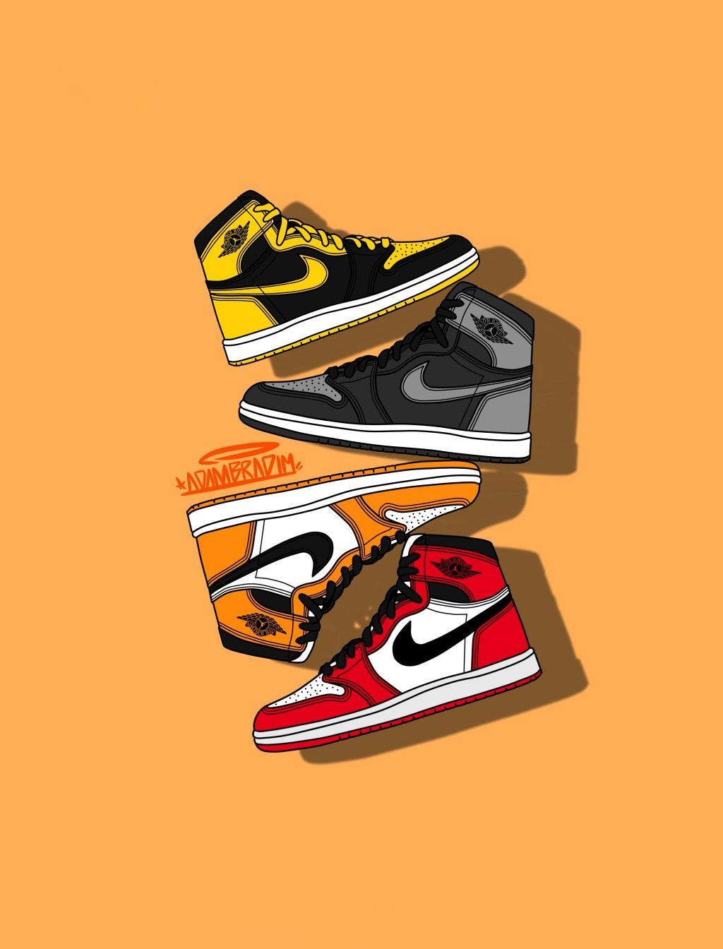 Yellow Jordan 1 Wallpapers